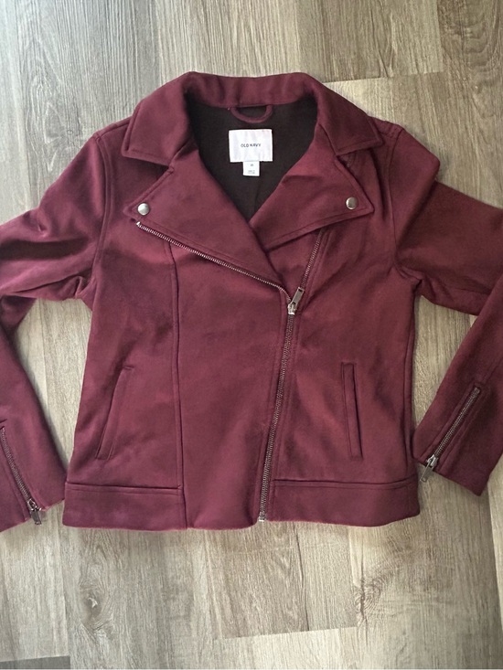 Old Navy Jackets & Blazers - Old Navy Women's Burgundy Moto Jacket